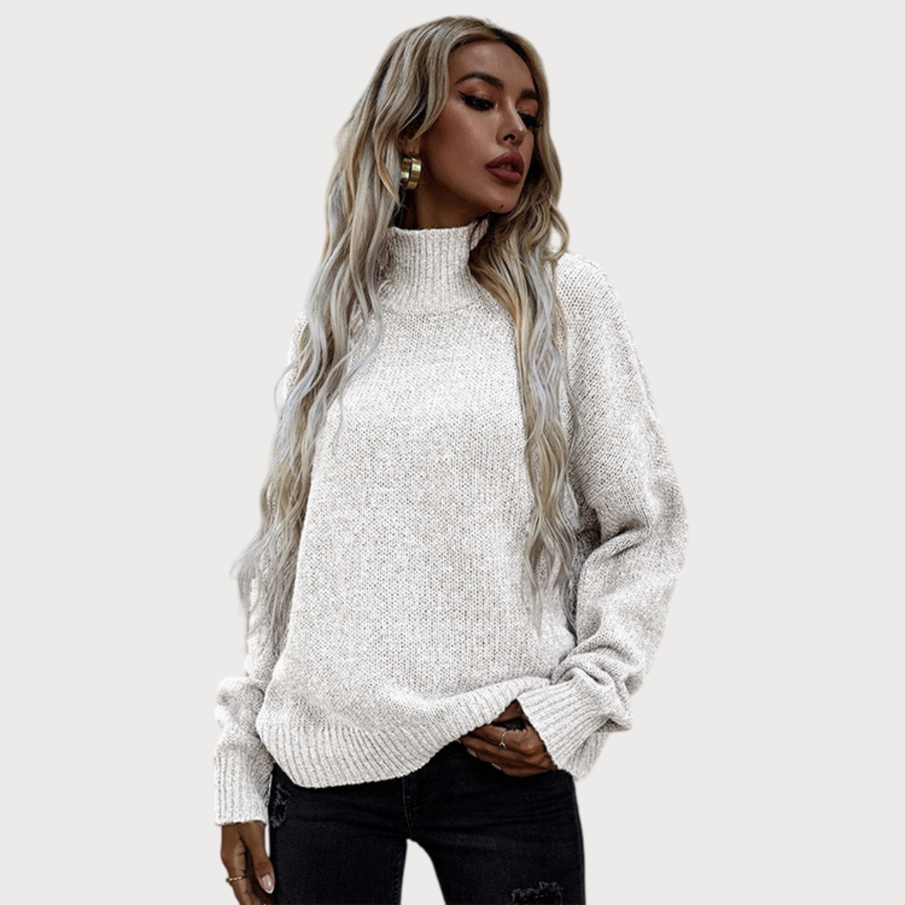VENSK | Pull à Col Roulé En Cachemire Pour Femmes Melani